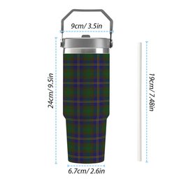 ScotsTee Shop Scottish Strang of Balkaskie Tartan Flip Straw Tumbler 20oz 30oz