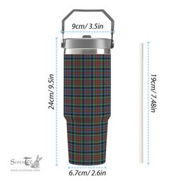 ScotsTee Shop Scottish MacDuff Hunting Ancient SC Tartan Flip Straw Tumbler 20oz 30oz