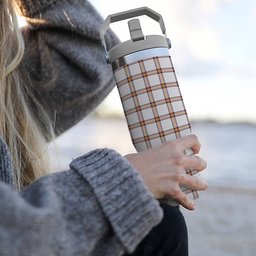 ScotsTee Shop Scottish Young Christina Modern Tartan Flip Straw Tumbler 20oz 30oz