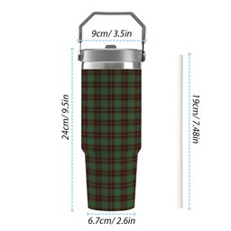 ScotsTee Shop Scottish McPhee Hunting Modern Tartan Flip Straw Tumbler 20oz 30oz