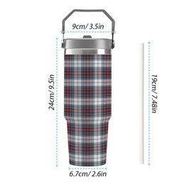 ScotsTee Shop Scottish MacBeth Dress  Modern Tartan Flip Straw Tumbler 20oz 30oz