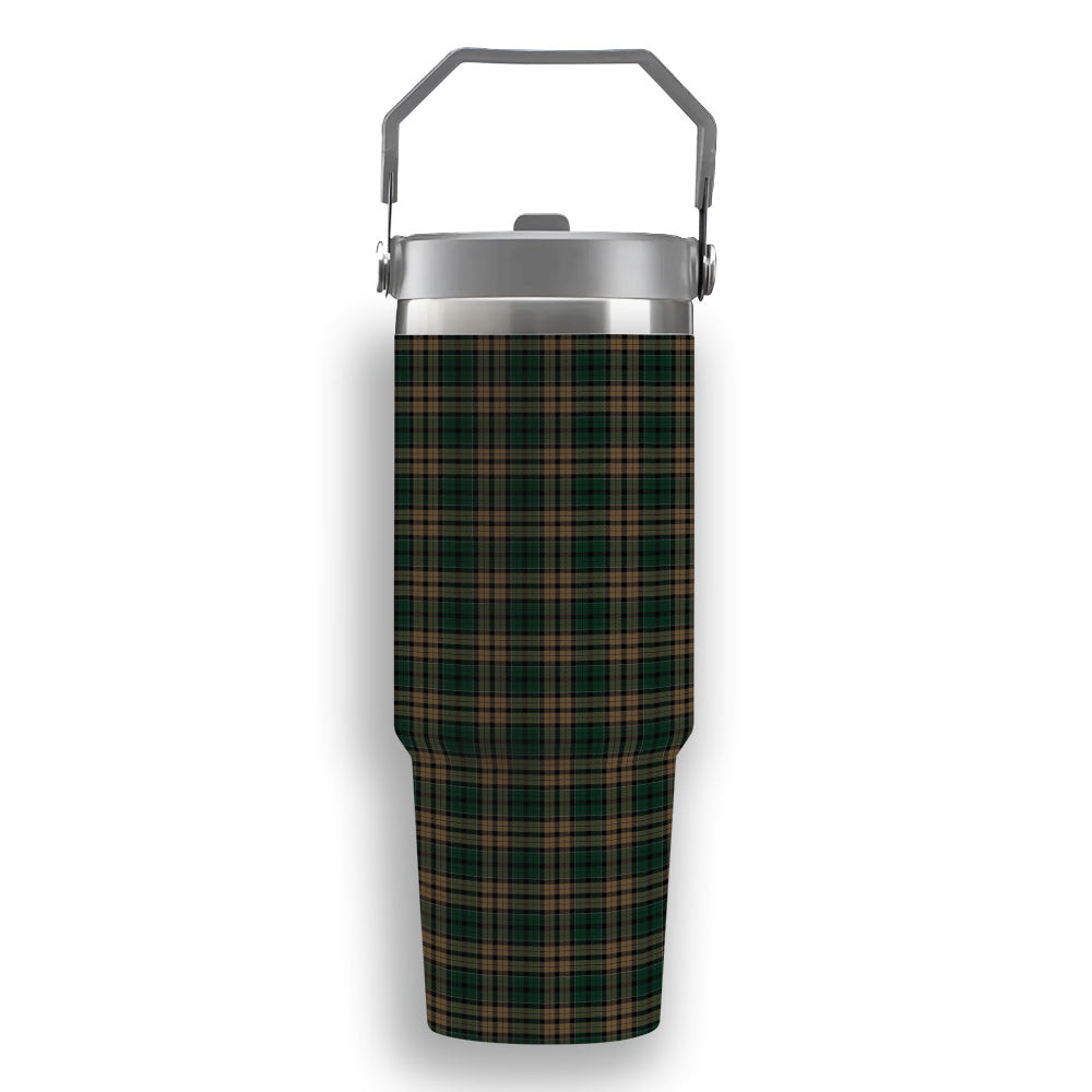 ScotsTee Shop Scottish Sackett Tartan Flip Straw Tumbler 20oz 30oz