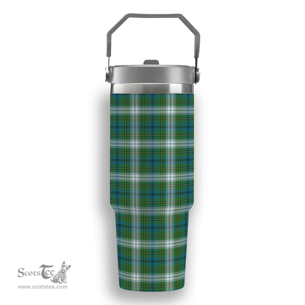 ScotsTee Shop Scottish Johnstone Dress Ancient Tartan Flip Straw Tumbler 20oz 30oz