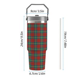 ScotsTee Shop Scottish Ruthven Ancient Tartan Flip Straw Tumbler 20oz 30oz