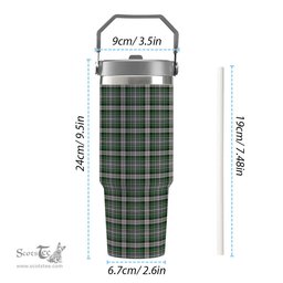 ScotsTee Shop Scottish MacKenzie MacGregor-Hastie Tartan Flip Straw Tumbler 20oz 30oz