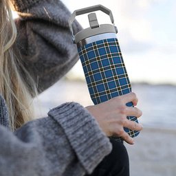 ScotsTee Shop Scottish MacTavish Dress Modern Tartan Flip Straw Tumbler 20oz 30oz