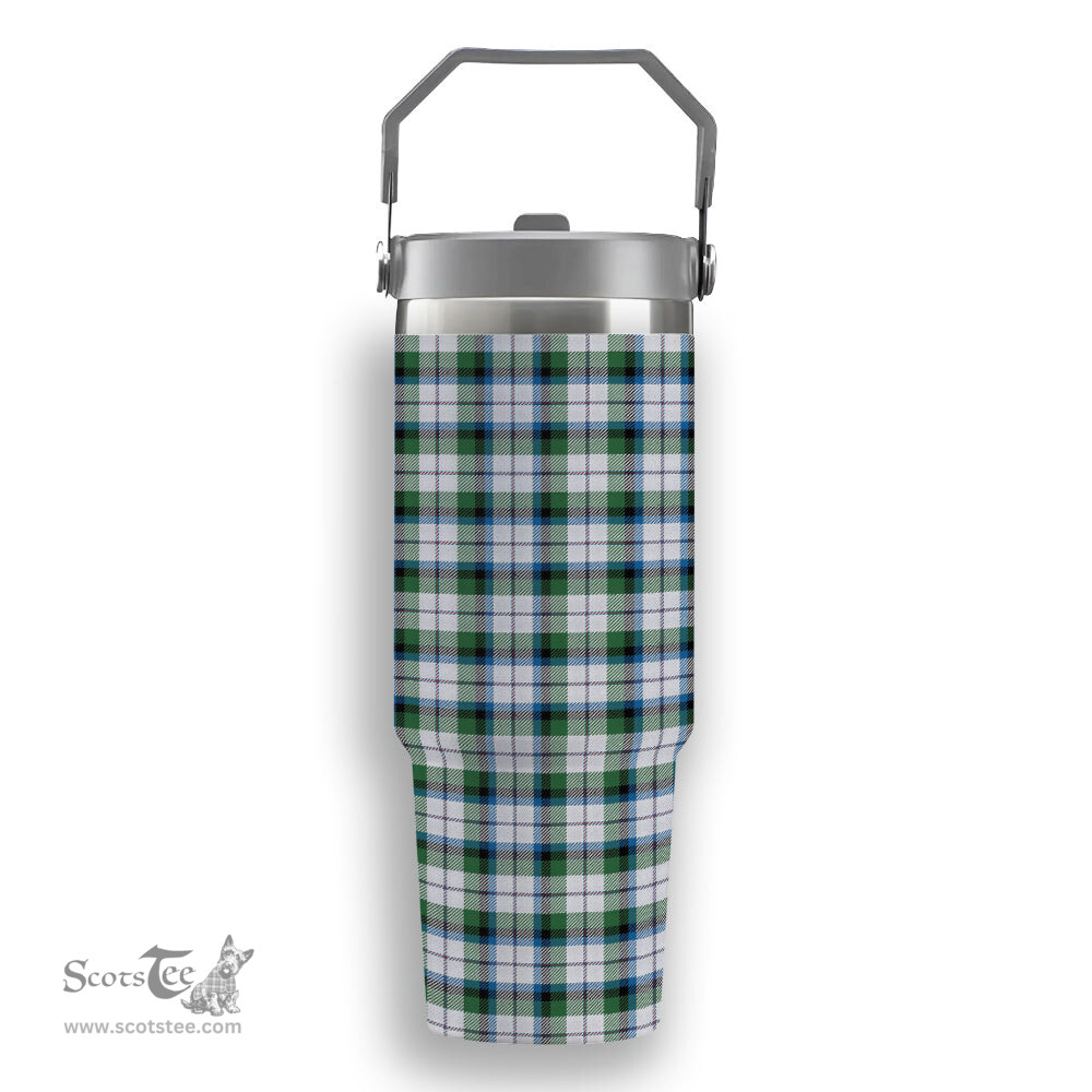ScotsTee Shop Scottish MacNaughton Dress Ancient Tartan Flip Straw Tumbler 20oz 30oz