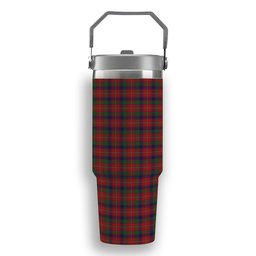 ScotsTee Shop Scottish Robertson White line Tartan Flip Straw Tumbler 20oz 30oz