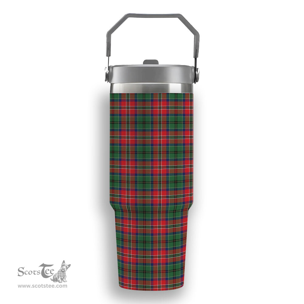ScotsTee Shop Scottish McCulloch Modern Tartan Flip Straw Tumbler 20oz 30oz