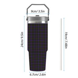 ScotsTee Shop Scottish MacDonell of Glengarry Tartan Flip Straw Tumbler 20oz 30oz