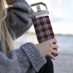 ScotsTee Shop Scottish MacCulloch Dress Tartan Flip Straw Tumbler 20oz 30oz