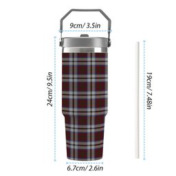 ScotsTee Shop Scottish MacCulloch Dress Tartan Flip Straw Tumbler 20oz 30oz