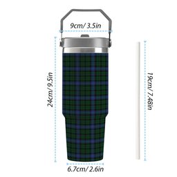 ScotsTee Shop Scottish McIntyre Tartan Flip Straw Tumbler 20oz 30oz