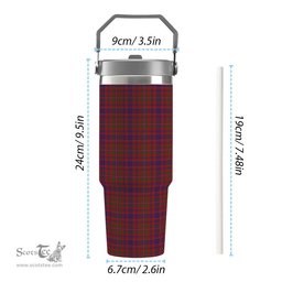 ScotsTee Shop Scottish McLeod Red Tartan Flip Straw Tumbler 20oz 30oz