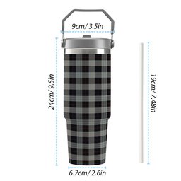 ScotsTee Shop Scottish Kinnieson Tartan Flip Straw Tumbler 20oz 30oz