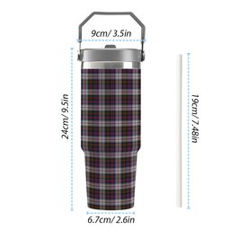 ScotsTee Shop Scottish MacDonald Dress Modern Tartan Flip Straw Tumbler 20oz 30oz
