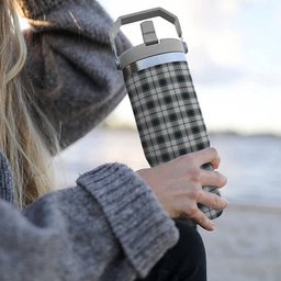 ScotsTee Shop Scottish MacTavish of Dunardry Dress Tartan Flip Straw Tumbler 20oz 30oz