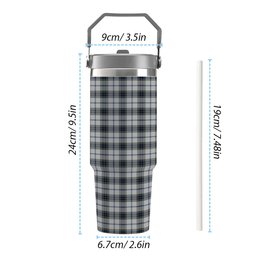 ScotsTee Shop Scottish MacTavish of Dunardry Dress Tartan Flip Straw Tumbler 20oz 30oz