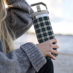 ScotsTee Shop Scottish McLeod Of Californian Modern Tartan Flip Straw Tumbler 20oz 30oz