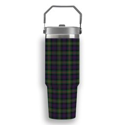 ScotsTee Shop Scottish MacDonell of Glengarry 3 Tartan Flip Straw Tumbler 20oz 30oz