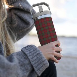 ScotsTee Shop Scottish MacDonald of Glencoe Modern Tartan Flip Straw Tumbler 20oz 30oz