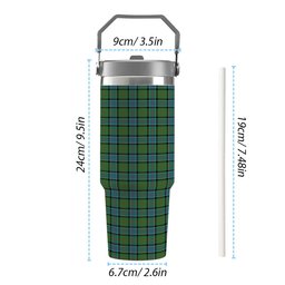 ScotsTee Shop Scottish Sinclair Hunting Ancient Clan Tartan Flip Straw Tumbler 20oz 30oz
