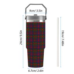 ScotsTee Shop Scottish MacGowan Tartan Flip Straw Tumbler 20oz 30oz