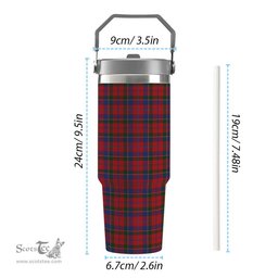 ScotsTee Shop Scottish McDonald of Glenaladale Tartan Flip Straw Tumbler 20oz 30oz