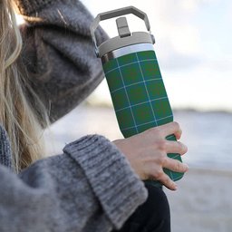 ScotsTee Shop Scottish Irvine of Bonshaw Tower Ancient Tartan Flip Straw Tumbler 20oz 30oz