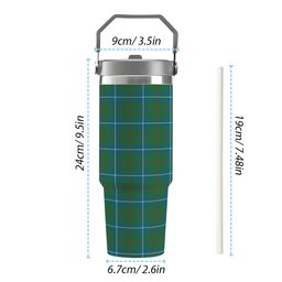 ScotsTee Shop Scottish Irvine of Bonshaw Tower Ancient Tartan Flip Straw Tumbler 20oz 30oz