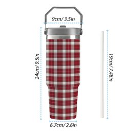 ScotsTee Shop Scottish McFie Dress Modern Tartan Flip Straw Tumbler 20oz 30oz