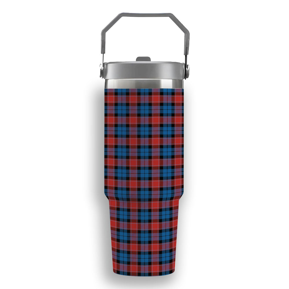 ScotsTee Shop Scottish Graham of Menteith Red Ancient Tartan Flip Straw Tumbler 20oz 30oz