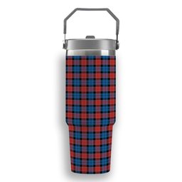 ScotsTee Shop Scottish Graham of Menteith Red Ancient Tartan Flip Straw Tumbler 20oz 30oz