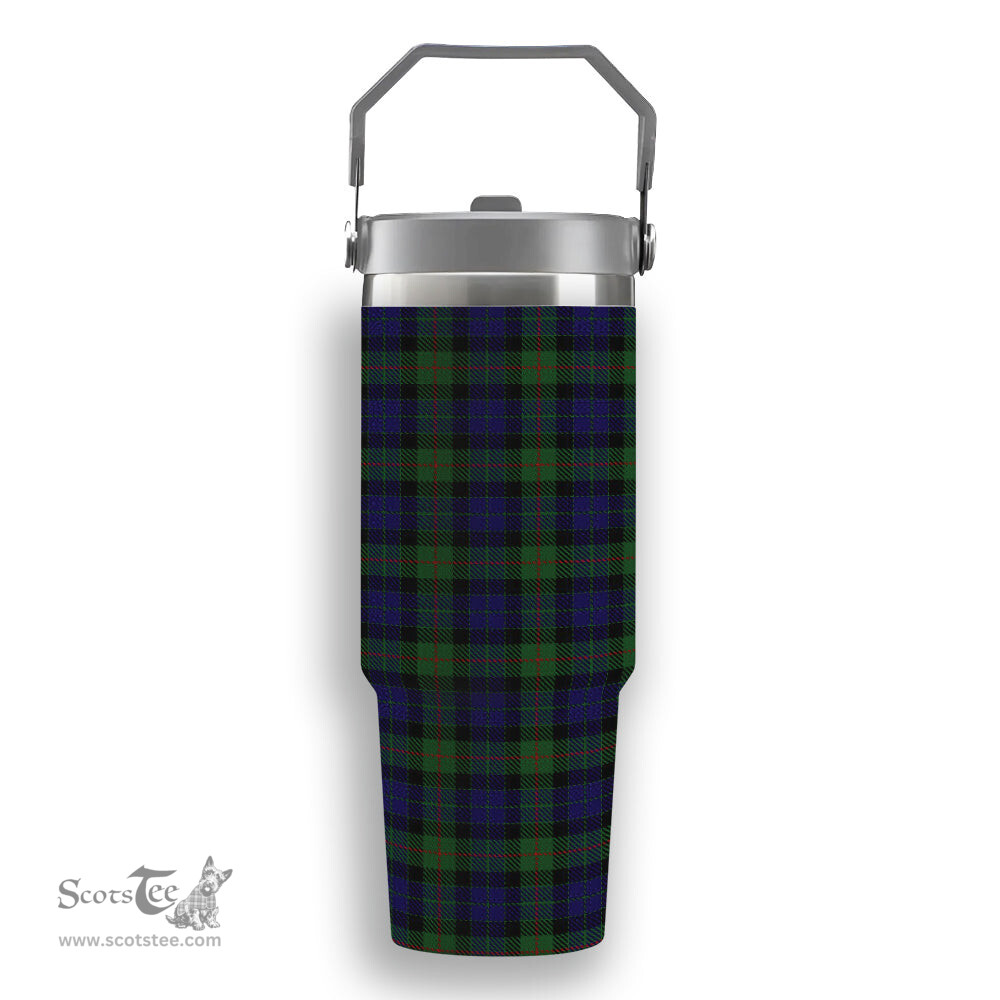 ScotsTee Shop Scottish Jamieson Tartan Flip Straw Tumbler 20oz 30oz