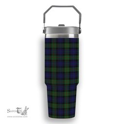 ScotsTee Shop Scottish Jamieson Tartan Flip Straw Tumbler 20oz 30oz