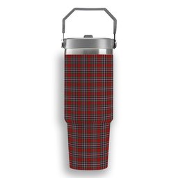 ScotsTee Shop Scottish McFarland Red Tartan Flip Straw Tumbler 20oz 30oz