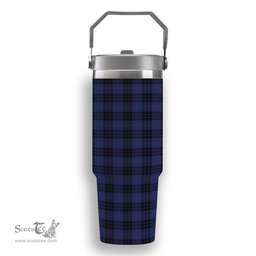 ScotsTee Shop Scottish MacKay Blue #02 Tartan Flip Straw Tumbler 20oz 30oz