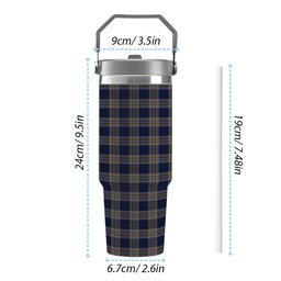 ScotsTee Shop Scottish Yorston (2014) Tartan Flip Straw Tumbler 20oz 30oz