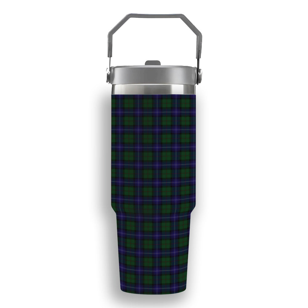 ScotsTee Shop Scottish Urquhart White Line Tartan Flip Straw Tumbler 20oz 30oz