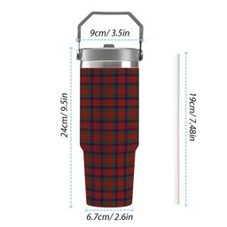 ScotsTee Shop Scottish Robertson Tartan Flip Straw Tumbler 20oz 30oz