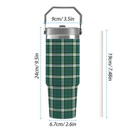 ScotsTee Shop Scottish McInnes Dress Ancient Tartan Flip Straw Tumbler 20oz 30oz