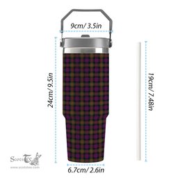 ScotsTee Shop Scottish MacDonell Of Glengarry Modern Tartan Flip Straw Tumbler 20oz 30oz