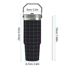 ScotsTee Shop Scottish Wilsons 158 Tartan Flip Straw Tumbler 20oz 30oz
