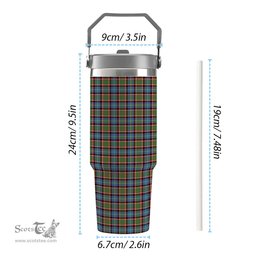 ScotsTee Shop Scottish Norvel Tartan Flip Straw Tumbler 20oz 30oz