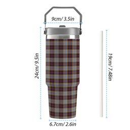 ScotsTee Shop Scottish McInnes Ancient Hunting Tartan Flip Straw Tumbler 20oz 30oz