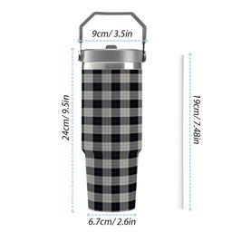ScotsTee Shop Scottish Kennison Tartan Flip Straw Tumbler 20oz 30oz