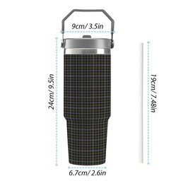 ScotsTee Shop Scottish Robertson Hunting #2 Ancient Tartan Flip Straw Tumbler 20oz 30oz