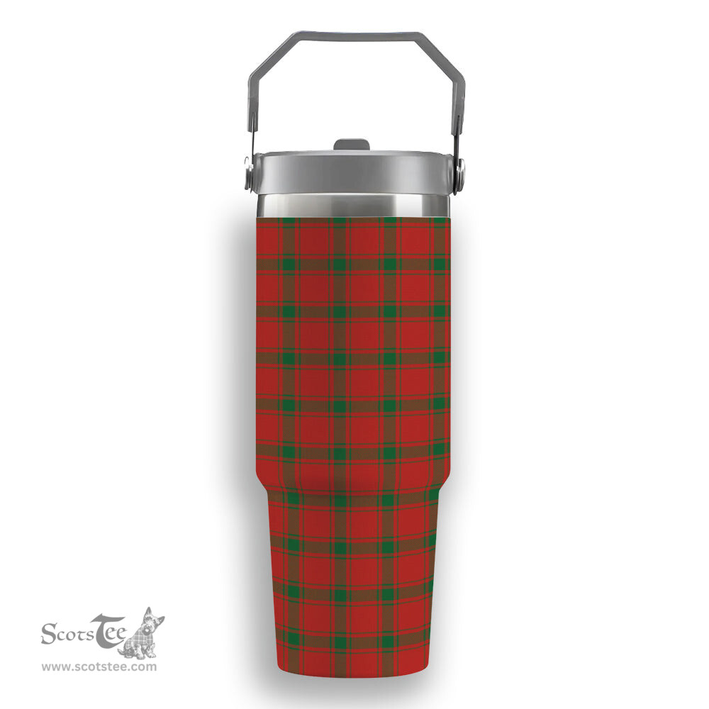 ScotsTee Shop Scottish MacDonald of Sleat Ancient Tartan Flip Straw Tumbler 20oz 30oz