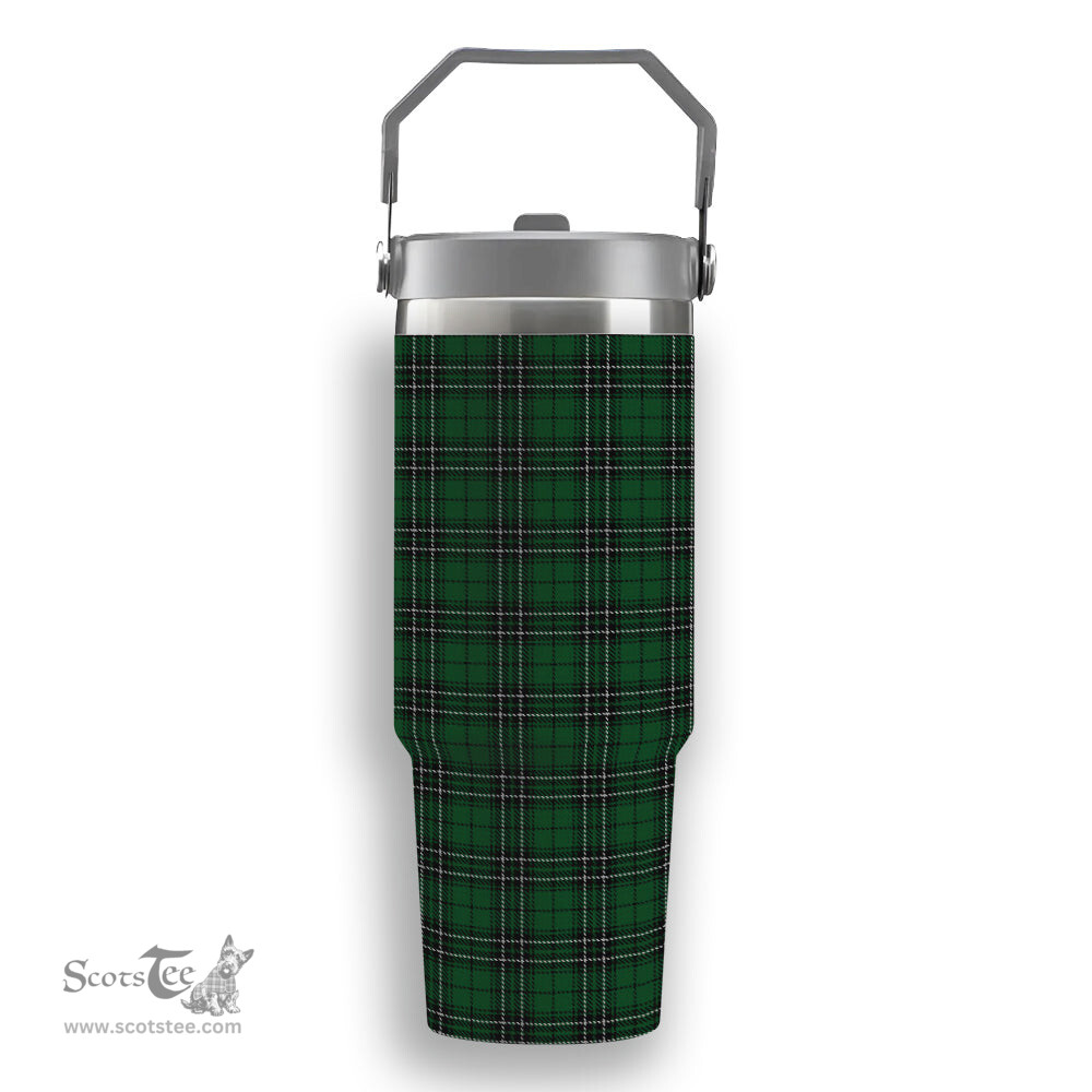 ScotsTee Shop Scottish MacLean of Duart Hunting Tartan Flip Straw Tumbler 20oz 30oz