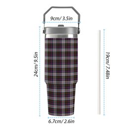ScotsTee Shop Scottish MacDonald Dress 2 Tartan Flip Straw Tumbler 20oz 30oz